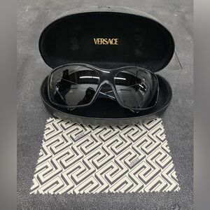 Vintage Versace Black Acetate Sunglasses
